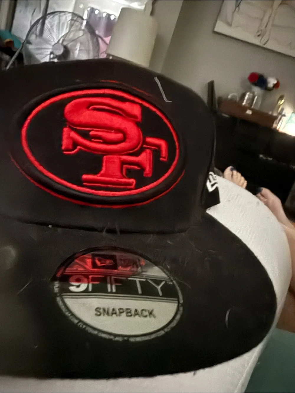 New Era Black and Red 9FIFTY Snapback Hat
